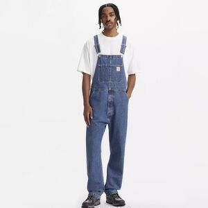 LEVI'S Workwear Red Tab Men's Overalls No Stretch Get Involved Blue Dark Wash S